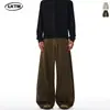 2026 Nuevos Pantalones Casuales de Estilo Americano Desestructurados Desgastados de Pierna Ancha con Corte Curvo para Hombres y Mujeres, Pantalones de Moda Sueltos de Largo Completo