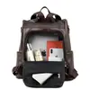 Nova Mochila de Couro Oleado para Mulheres Estilo K Tendência Mochila de Couro PU Macio Antifurto Multiuso Bolsa Feminina Dropshipping Transfronteiriço Bolsa Transfronteiriça
