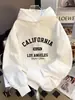 Sudadera con capucha de moda de talla europea transfronteriza para mujer, corte holgado, estampado de letras, sudadera casual hip-hop elegante