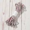 Corda de Algodão Torcida com Núcleo em Gradiente Colorido, Corda Torcida com Núcleo em Gradiente 3mm, Corda de Algodão Torcida com Núcleo em Gradiente Colorido para Tecelagem Macramê 5m