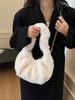 Bolso de Felpa para Mujer de Gran Capacidad 2024 Nuevo Otoño e Invierno Combinable Bolso Bandolera de Cadena Bolso de Mano Plisado