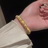 Pulseira Vintage Flor de Quatro Pétalas Zircônia Escovada Feminina Sensação de Alto Nível Celebridade da Internet Popular Luxo Leve Design de Nicho Peça de Mão