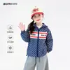 Chaqueta cortavientos para niña, nuevo modelo otoño 2026, abrigo a cuadros cortavientos para exteriores para niños, venta al por mayor de ropa para niños