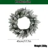Navidad Transfronteriza Temu Popular Navidad Artificial Flocado Ratán Pe Decoración de Escalera Corona Colgante Puerta Principal