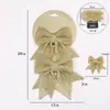 Lazos Navideños Transfronterizos, Lazos de Algodón Perlado con Polvo Dorado, Adornos Grandes para Árbol de Navidad, Decoraciones Navideñas al por Mayor