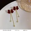 Brincos Festivos de Feriado Estilo Retrô 2025 Vermelho Ankora para Mulheres Brincos Elegantes Únicos Joias Simples para Orelha Atacado