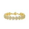 Pulsera de Piedras Preciosas Geométrica Super Flash de Exportación Europea y Americana Aliexpress para Hombre y Mujer 3A Cobre con Incrustaciones de Zirconio Fabricante Venta al por Mayor