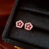 Pendientes de botón con borla y colgante redondo de circonita cúbica de aguja plateada, estilo de lujo ligero, alta gama, estilo vintage, accesorios de pendientes elegantes, modernos y versátiles
