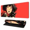 Alfombrilla de ratón Chica Gato Negro Ratón Gruesa Anime Dibujos Animados Creativa Oficina Juego Antideslizante Grande para Escritorio