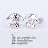 Pendientes de mariposa rosa con microincrustaciones de circonio y acero de titanio 316L chapados en oro y cobre, con diseño de hueso de oreja, joyería con perforación transfronteriza.