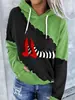 Suéter de Halloween Venta Caliente Transfronteriza Mujer Primavera Nuevo Estampado Chaqueta Casual Tendencia Sudadera con Capucha Mujer Al por Mayor