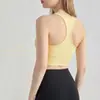 Hermoso Chaleco de Yoga de Espalda en Forma de I con Almohadillas en el Pecho, Sujetador Deportivo sin Costuras que se Puede Usar Afuera, Top Antishock para Correr y Fitness