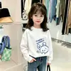 Camiseta Interior Manga Larga Estampado de Dibujos Animados para Bebé Niña Algodón Puro Fina para Niñas Primavera y Otoño 2026 Nueva Camiseta Infantil