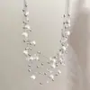 Cadena de Clavícula de Perlas de Moda 2026, Estilo Largo, Alto Valor Estético, Versátil, Suave y Elegante, Cadena Larga para Suéter, Cadena para el Cuello, Accesorio para Mujer