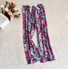 Pantalones anchos de algodón y seda, pantalones de algodón artificial, pantalones antimosquitos de verano, pantalones de casa de cintura alta para mujer de primavera y otoño, nuevos pantalones de algodón y seda
