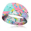 Moda Retro Europea y Americana Estampada Viaje Fiesta Absorbente de Sudor Transpirable Yoga Correr Fitness Deportes Diadema Cinta para la Cabeza
