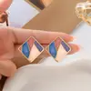 Brincos Populares Femininos Transfronteiriços, Acessórios de Joias com Gotejamento de Óleo, Brincos de Design de Nicho para Mulheres, Brincos de Luxo Leve de Alta Qualidade para Mulheres