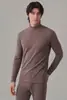 Roupa Térmica Leve de Oxigênio 240g Conjunto De Rong Masculino e Feminino Gola Alta e Baixa Aquecimento Rápido De Rong Conjunto Térmico Escovado em Ambos os Lados