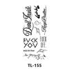 Venta al por Mayor de Calcomanías de Tatuaje Pequeñas y Frescas Duraderas Coreanas Harajuku Tatuaje Flor Azul y Blanca Dibujos Animados Letras Calcomanías de Tatuaje Sexy