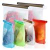 Saco de preservação de silicone resistente a altas temperaturas de grau alimentício Saco selado Geladeira Armazenamento de alimentos divididos Bolsa Bolsa de alimentos Geladeira Bolsa