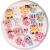 Crayón de dibujos animados para niños y niñas, parche de crema con pegamento, bricolaje, carcasa de teléfono móvil, horquilla, cuerda de resina, accesorios de joyería, caja de almacenamiento