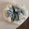 Estilo coreano estilo perezoso ~ Anillo para el cabello de intestino grueso grande plisado Sentido femenino tamaño grande Volante Suave bajo Herradura tocado para el cabello