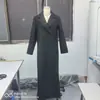 Abrigo de lana cálido de color liso casual para mujer, transfronterizo europeo y americano, Otoño/Invierno 2025