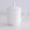 Atacado Caneca de Chá Branca Criativa Hotel com Tampa Caneca Publicidade Reunião Caneca de Porcelana Óssea Escritório Caneca com Tampa Cerâmica
