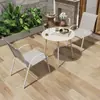Mesa y silla de exterior madera plástica juego de tres o cinco piezas patio anticorrosión impermeable Protección Solar combinación Ocio exterior balcón jardín