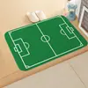 Alfombra de Piso de Franela con Diseño de Campo de Fútbol Transfronterizo Alfombra de Piso Absorbente para Puerta de Baño Alfombra de Piso Antideslizante para Puerta de Entrada Hogareña Baño