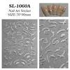 Ins Dulce Fresco Pequeño Serpiente Dorada Pegatina para Uñas Arte 5D Repujado Bronceado Spice Girls Serpiente Plateada Aurora Pegatina para Uñas Joyería SL