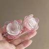 Pendientes de flores de gasa con diseño de hada dulce 2024, nuevos pendientes con textura de estilo extranjero, pendientes de diseño de nicho femenino