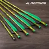 Camuflaje mezclado de carbono 16-22 pulgadas flecha de ballesta de carbono mixto diámetro de tiro 8.8 mm diámetro exterior 4 pulgadas pluma de goma