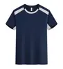 Camiseta de Algodón Amoniaco Seda Transpirable Absorbente de Sudor de Secado Rápido 200g Moderna Cuello Redondo Camisa Cultural Estampada con Logo Ropa de Trabajo de Verano para Hombre