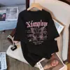 Camiseta Branca de Algodão Puro Manga Curta Estilo Retrô Americano para Mulheres Verão 2025 Nova Camiseta de Verão Solta Tamanho Grande Top
