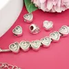 1 amor aleación cuentas de agujero grande joyería pulsera collar accesorios con cuentas amor cuentas de agujero grande apertura de aproximadamente 4-5 mm