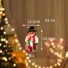 Luzes de Natal de Ventosa LED Formato de Boneco de Neve e Velhinho Luzes Decorativas para Janela Luzes de Natal Adereços de Atmosfera Festiva Luzes de Ventosa
