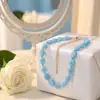 Cadena para Clavícula de Piedra Natural Arcoíris Tejida a Mano Nueva Primavera/Verano 2026 Collar Dulce Dopamina Personalidad con Cuentas
