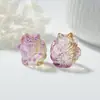 Contas de Vidro de Alta Transparência Raposa de Nove Caudas com Clareza Semelhante ao Gelo, Pulseira DIY Feita à Mão Contas Soltas, Opções Multicor, Acessórios Versáteis