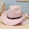 Sombrero de Lana de Otoño e Invierno de Amazon Sombrero de Vaquero Occidental Sombrero de Jazz Accesorios de Estrella de Cinco Puntas Sombrero de Pareja para Hombre y Mujer Sombrero de Fieltro