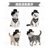 Conjunto de Roupa de Cowboy Ocidental para Gato de Estimação Peruca Chapéu Bandana Festa Engraçada Processamento e Personalização