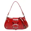 Bolsa Sela Satchel Super Quente Popular Deste Ano para Mulheres Outono 2025 Nova Moda Luxo Acessível Cor Contrastante Bolsa de Ombro Único Transversal