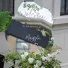 Bem-vindo ao Casamento Decoração de Espelho com Formato Especial Gramado Casamento ao Ar Livre Europeu Simples Acrílico Sinal de Boas-Vindas Criativo Aniversário