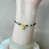 Pulsera de la Fortuna Gordita para Mujer con Cuentas Doradas, Cuentas de Buena Suerte para el Año de Nacimiento, Pulsera Trenzada Roja, Regalo para Novia o Mejor Amiga, Accesorio para la Mano