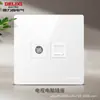 Panel de enchufe e interruptor Delixi placa grande cinco orificios pared aire acondicionado con lámpara tipo 86 16 A instalación empotrada 501 blanco