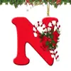 Combinação de Cartas de Feriado 26 Novos Enfeites de Árvore de Natal Pendurados Decoração Traseira 2D Enfeites Pendurados de Acrílico Natal Inglês