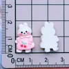 Mini Animais Fofos de Desenho Animado Urso Coelho Gato Grampo de Cabelo Elástico de Cabelo Ímã de Geladeira Capa de Celular Acessórios de Resina DIY