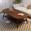 Mesa de Centro Pequena para Uso Doméstico em Apartamentos Pequenos, Sala de Estar, Madeira Maciça, Acabamento de Luxo, Mesinha de Chá Pequena, Novo Modelo 2026, Mesa Lateral Simples para Varanda, Mesa Pequena