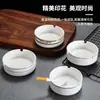 Cinzeiro de Cerâmica Estilo Chinês com Acabamento Dourado Criativo Cinzeiro de Porcelana Cinzeiro de Mesa para Hotel de Luxo Personalizável LO