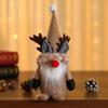 Adornos de Muñeco de Astas Navideñas Muñeco Regalos de Navidad Muñeco de Pie Rudolph sin Rostro